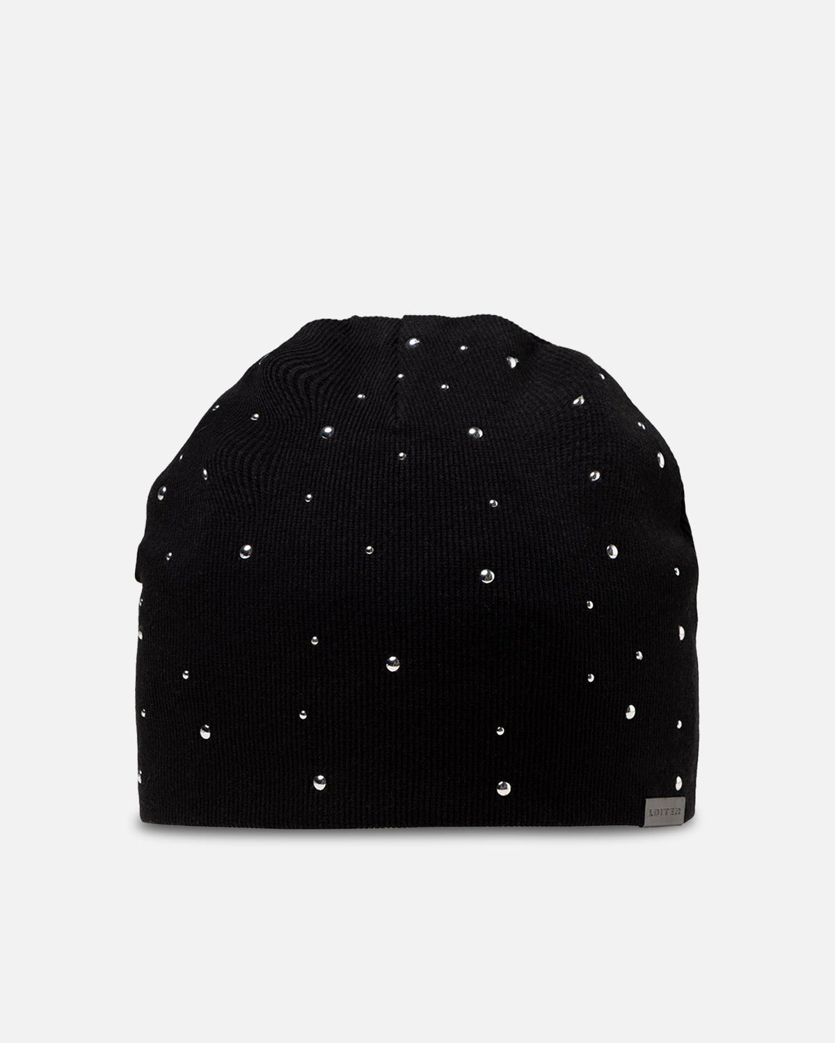 Loiter Hail Storm Beanie Black - front flat lay