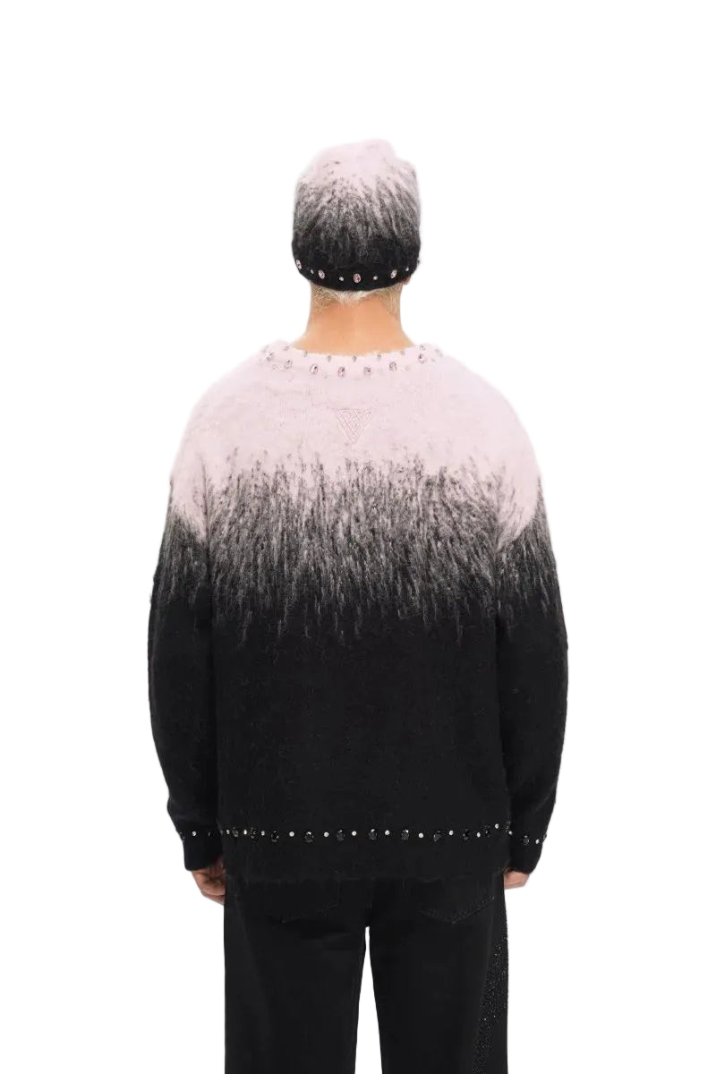 VALABASAS| ARRANGED PINK MOHAIR CREWNECK