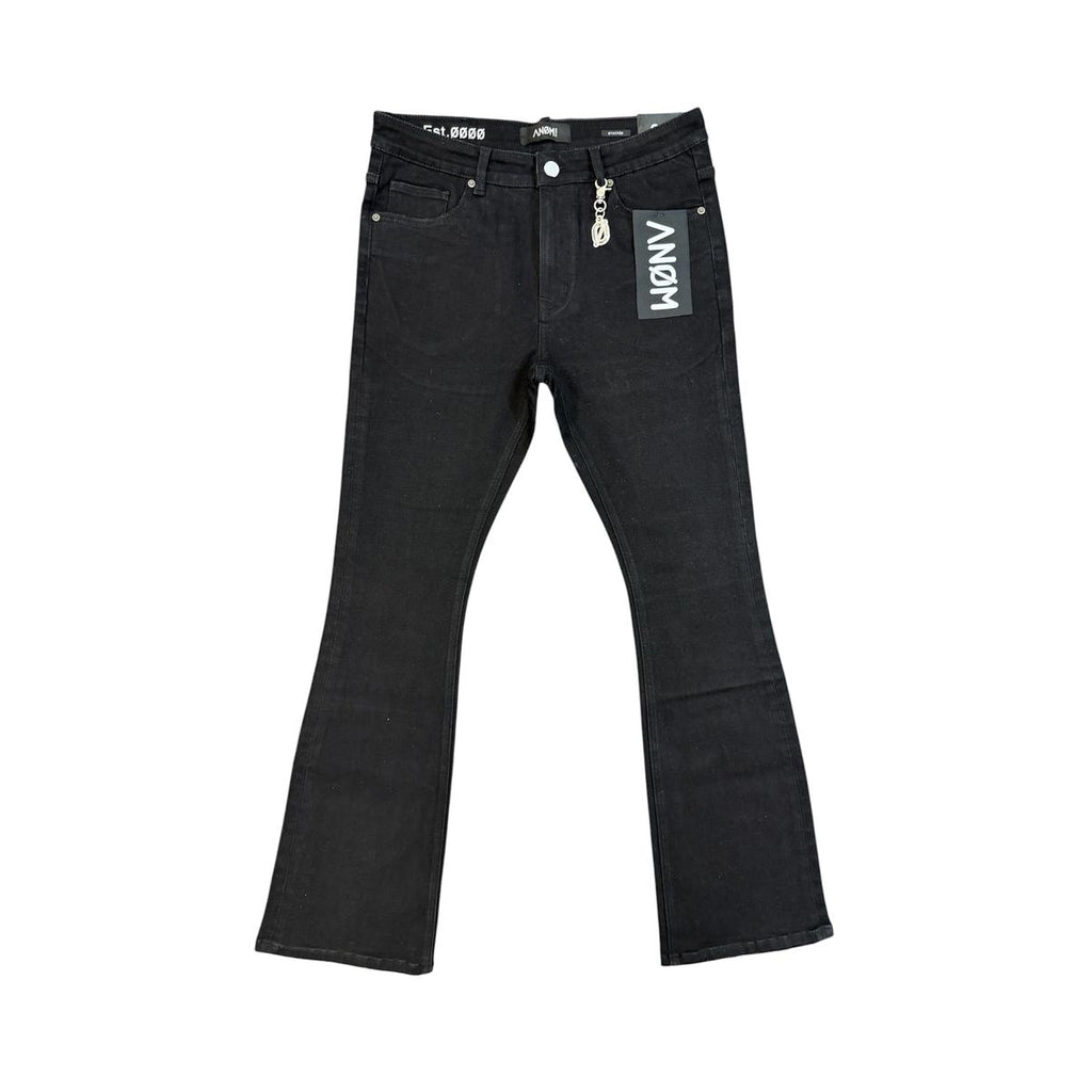 ANOM AURA jeans in jet black, front flat lay