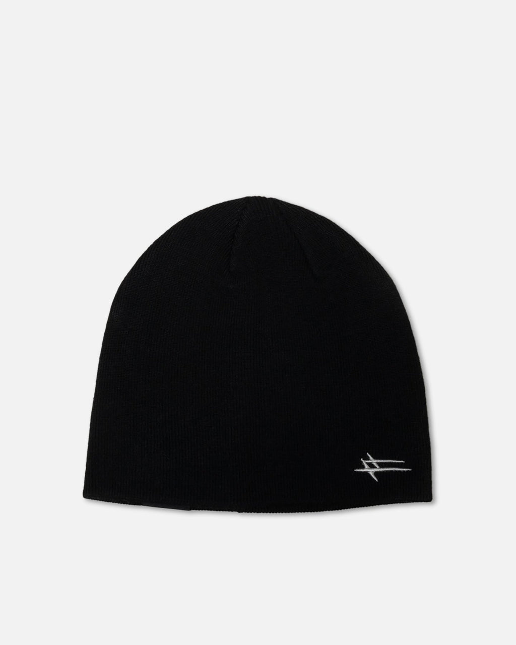 Loiter Hybrid Beanie Black - front flat lay