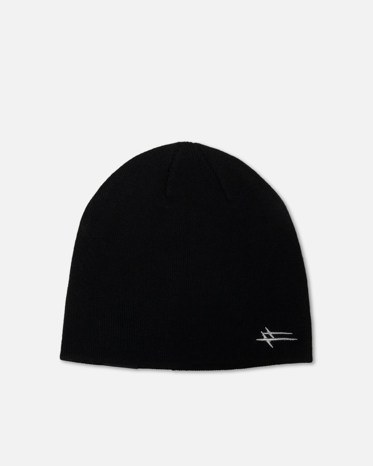 Loiter Hybrid Beanie Black - front flat lay