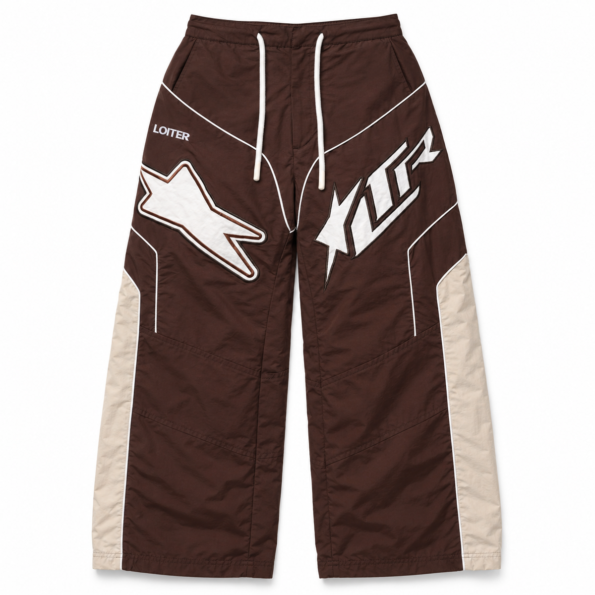 MOTOCROSS PARACHUTE PANTS BROWN