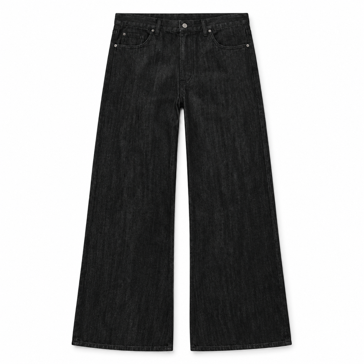 SELVEDGE DENIM BOOT CUT JEANS BLACK