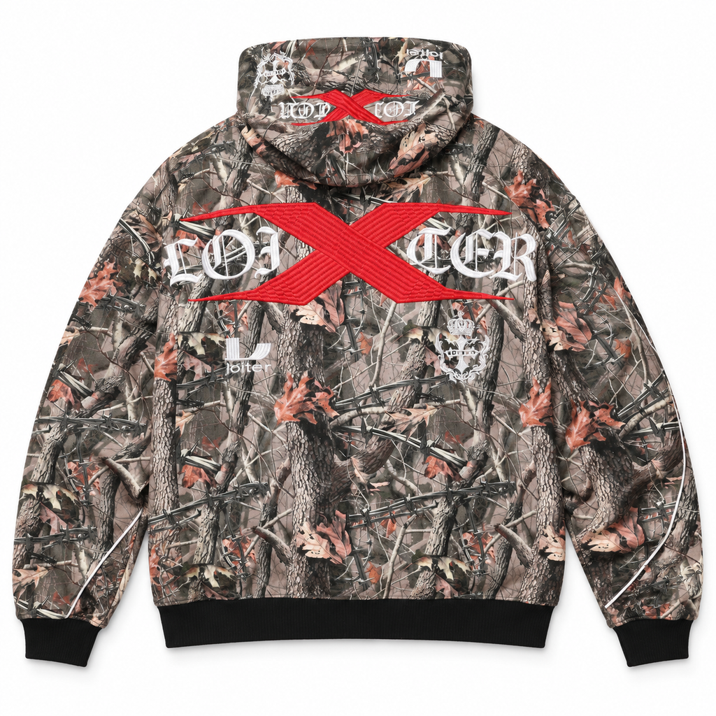 Loiter Fracture Hoodie Real Tree Camo - back flat lay