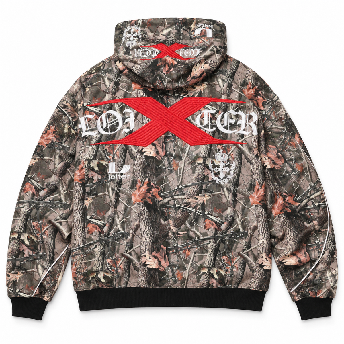 Loiter Fracture Hoodie Real Tree Camo - back flat lay