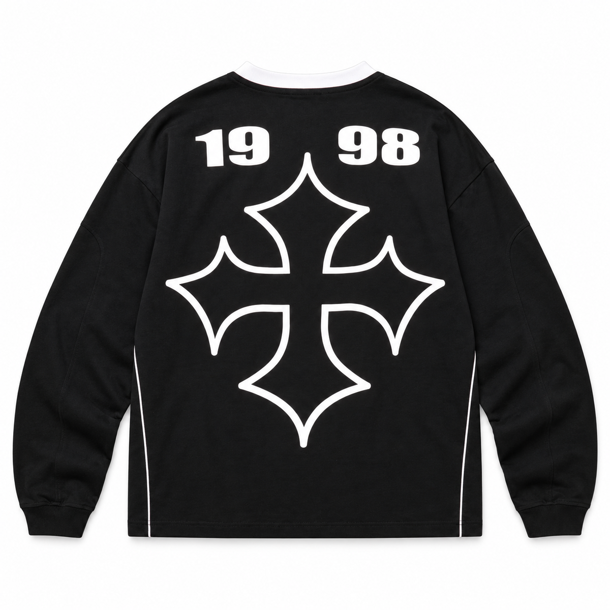 Loiter Imperial Cup Long Sleeve T-Shirt Black - back flat lay