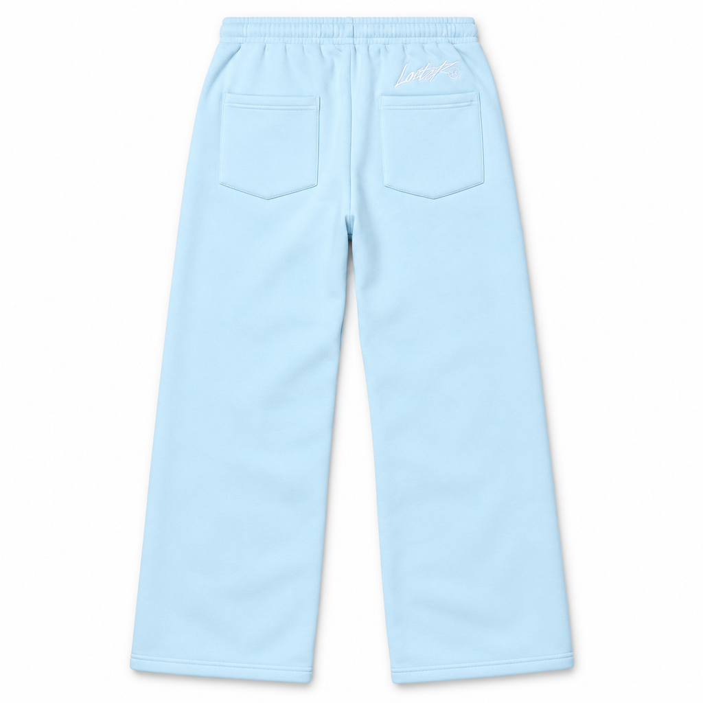 Loiter Hybrid Sweatpants Light Blue - back flat lay