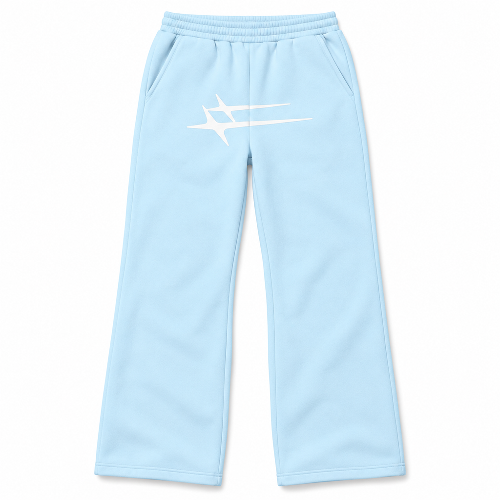 Loiter Hybrid Sweatpants Light Blue - front flat lay