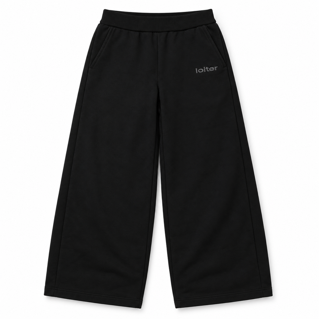 Loiter Ultra Hybrid Sweatpants Black - front flat lay