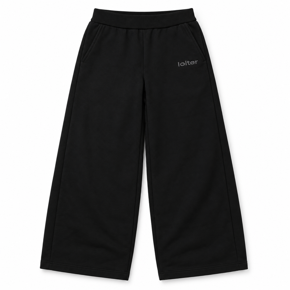 Loiter Ultra Hybrid Sweatpants Black - front flat lay