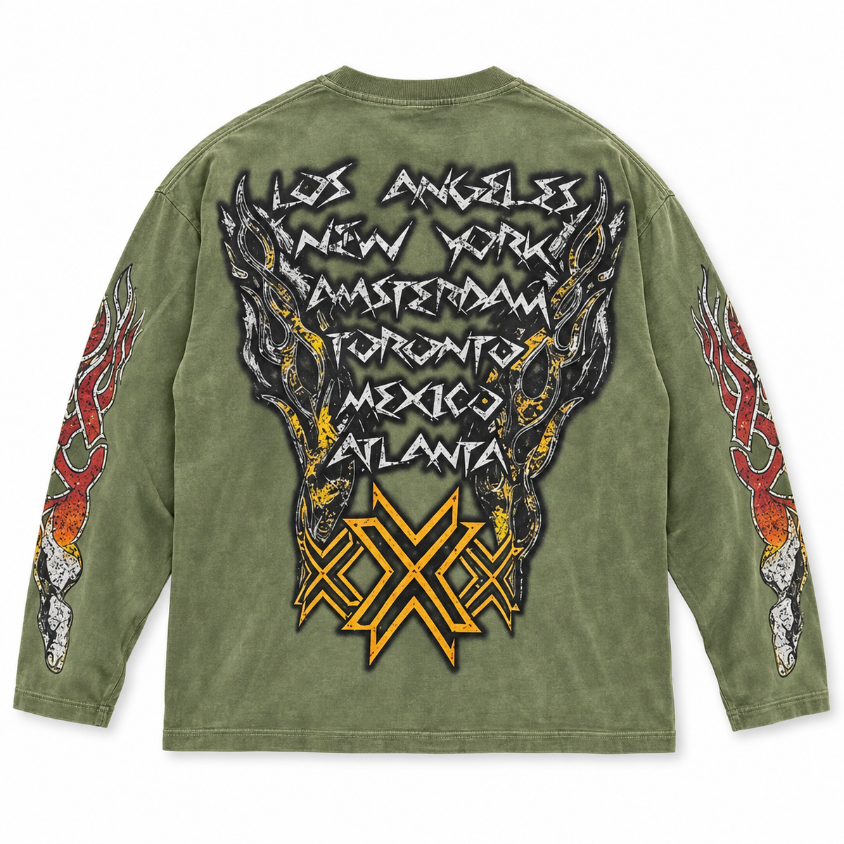 CHAOS TOUR LONG SLEEVE | WASHED OLIVE