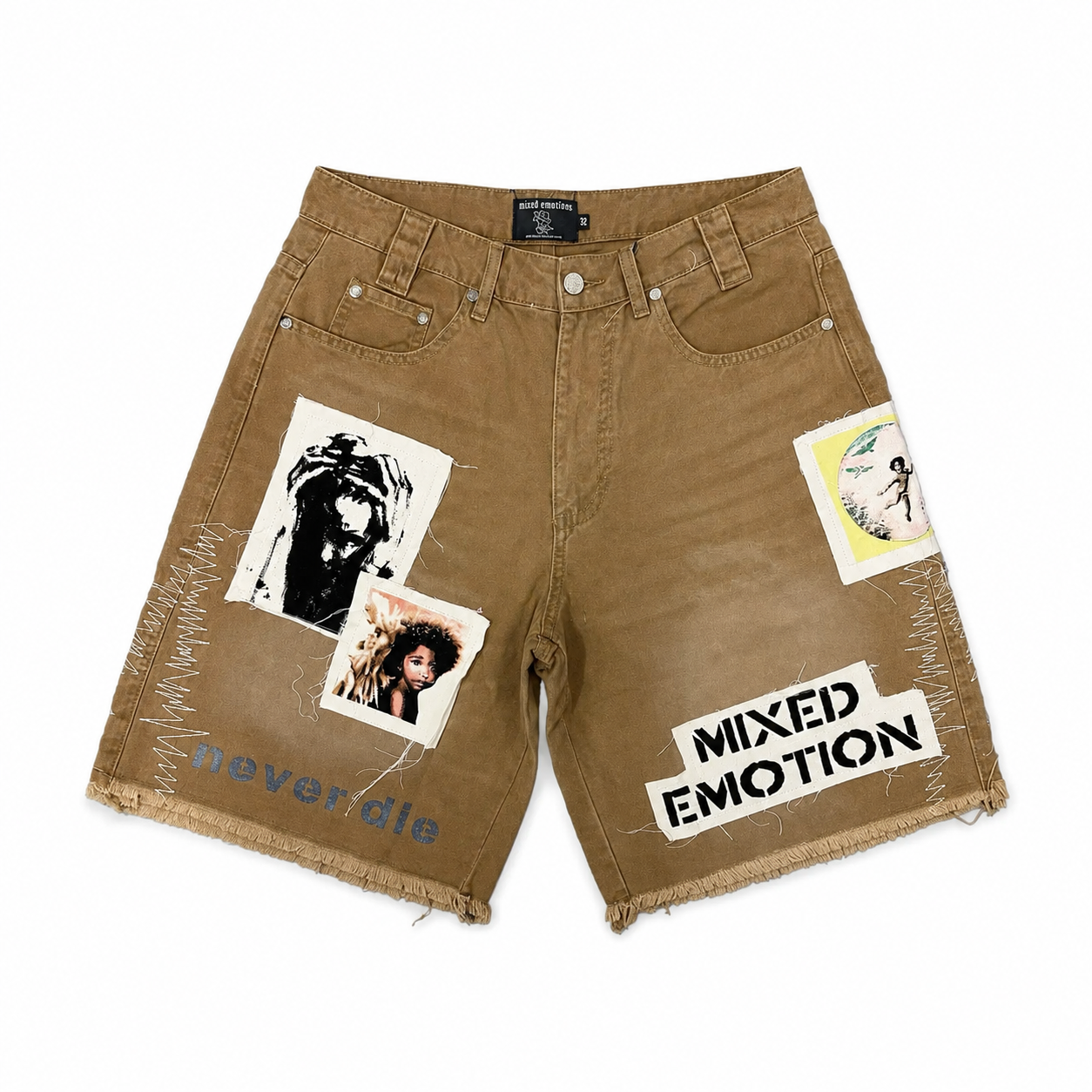 MIXED EMOTION| BROWN CHAOS CARPENTER SHORTS