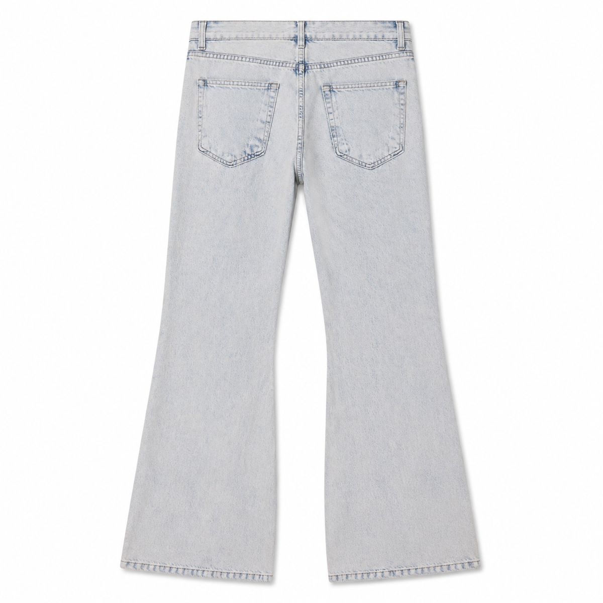 DISTRESSED KICK FLARE DENIM LIGHT BLUE