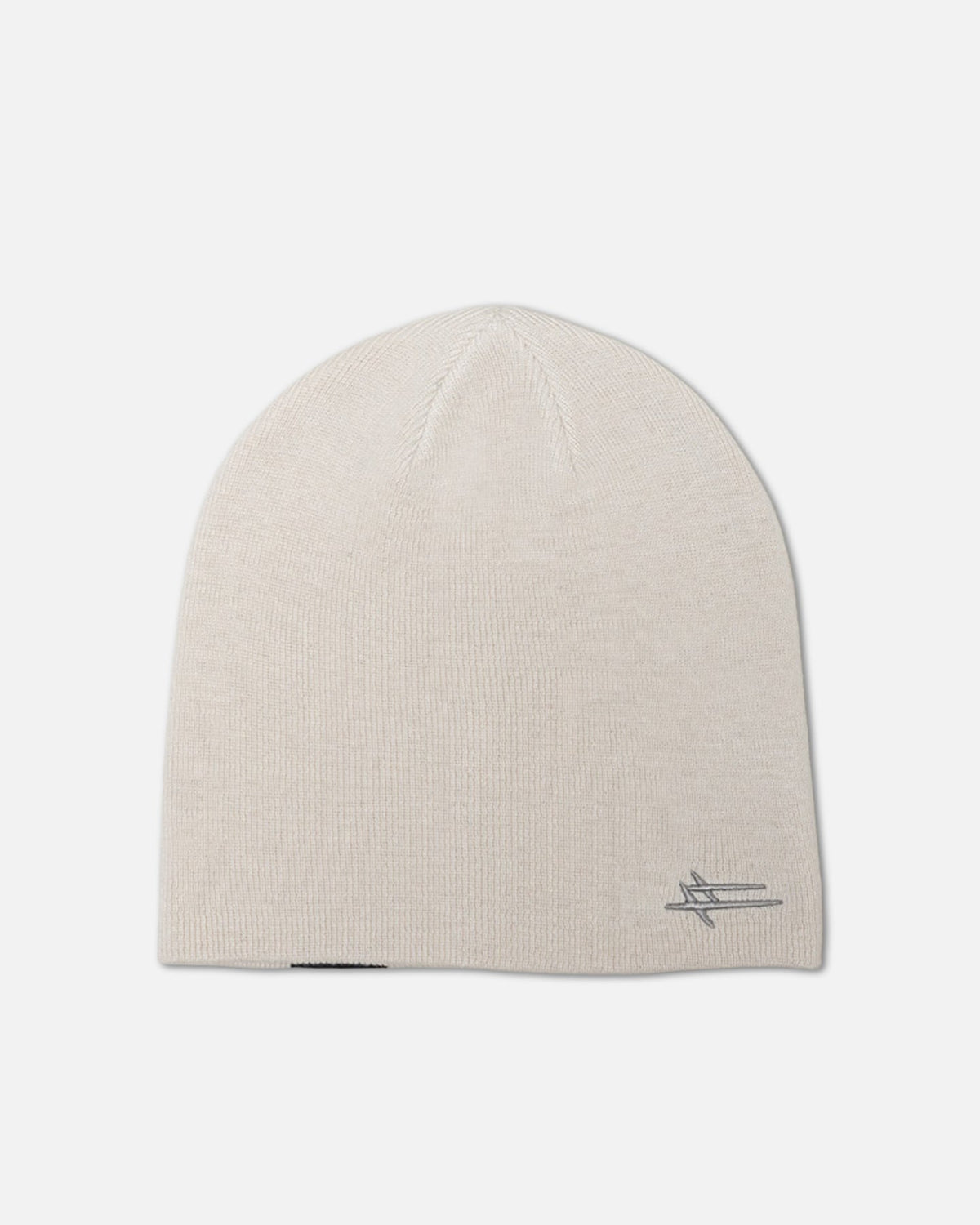 Loiter Hybrid Beanie Off White - front flat lay