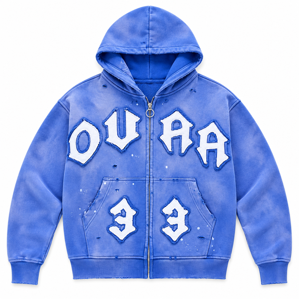 DUAA | 33 ZIP-UP HOODIE - ROYAL BLUE