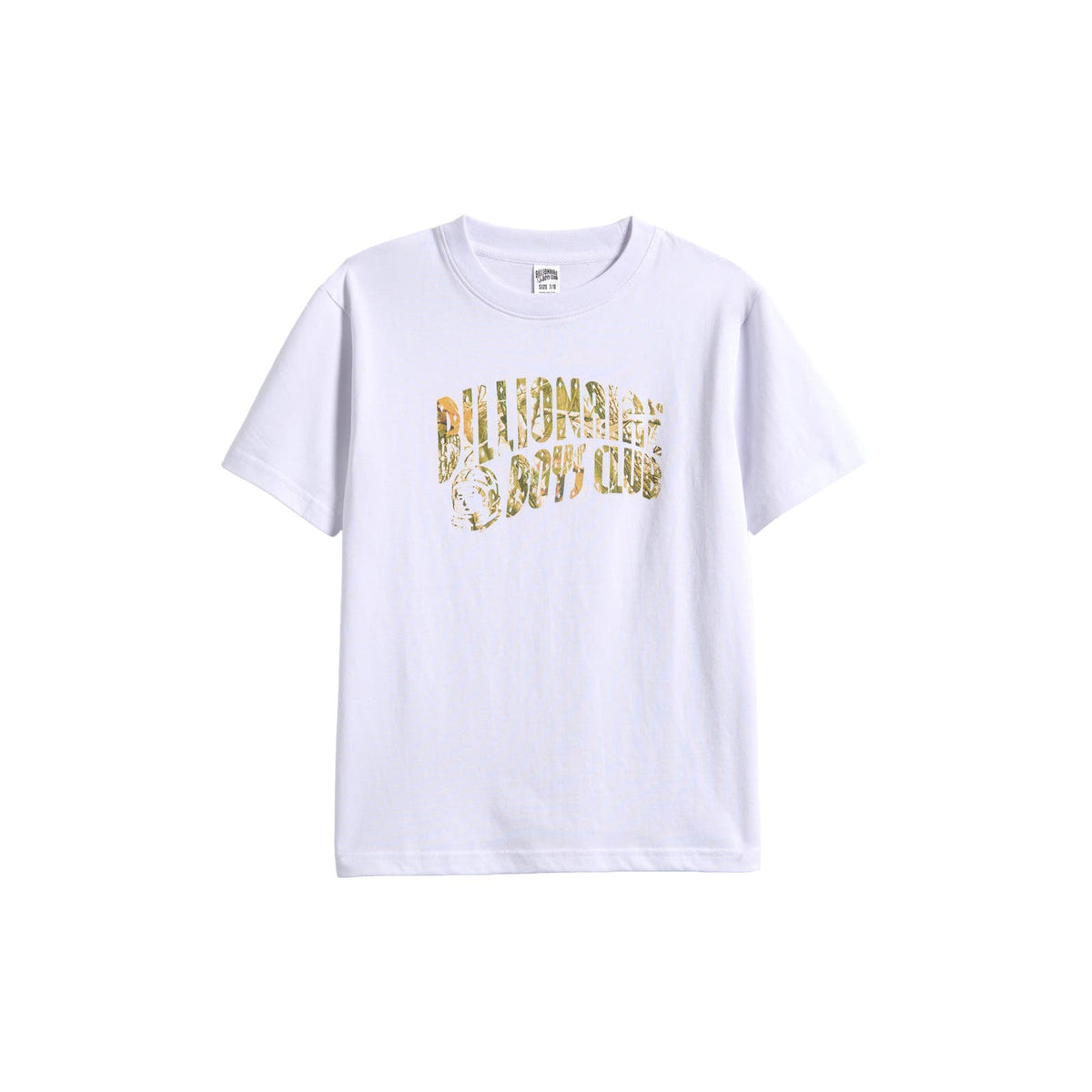 KIDS BB CAMO CURVE T-SHIRT white front view