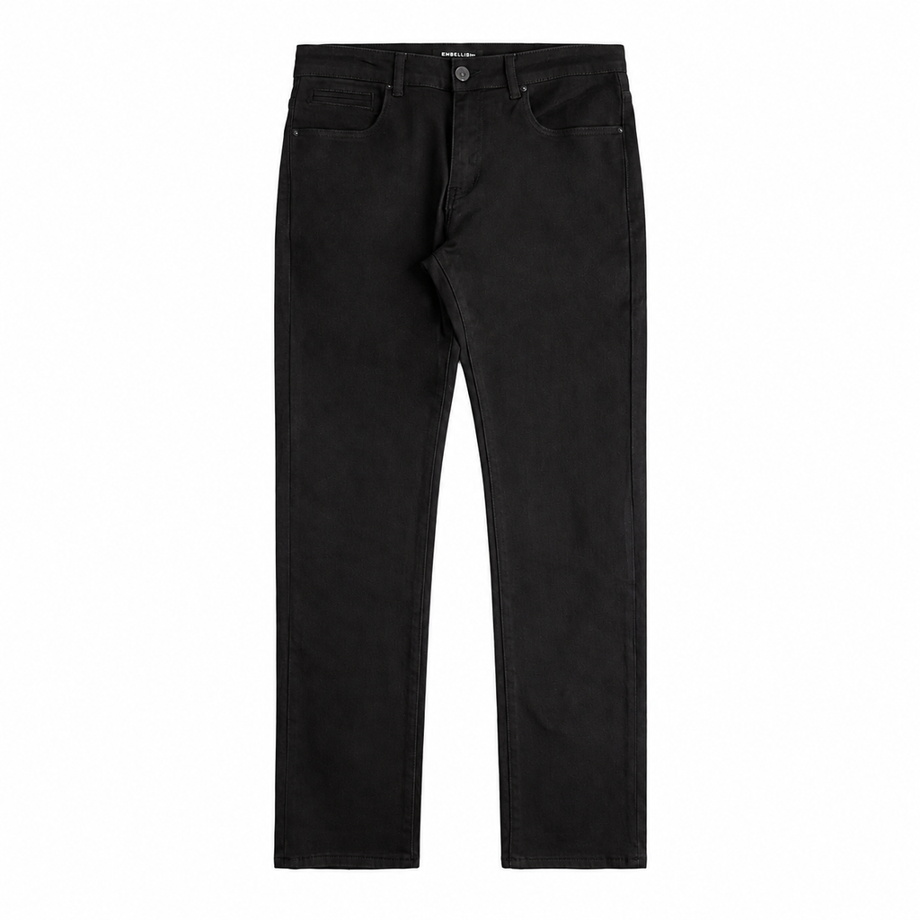 SPENCER RELAXED JEANS - BLACK - front flat lay