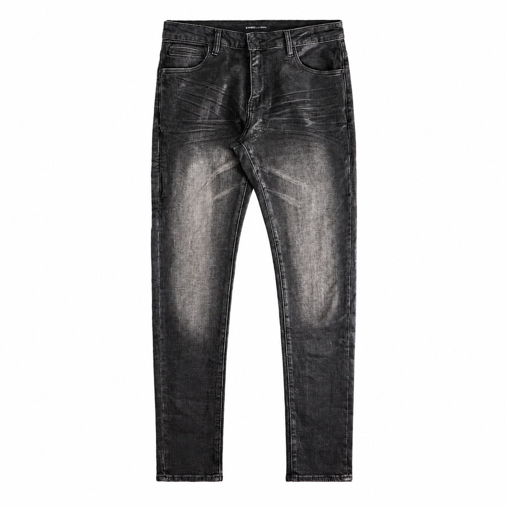 DAVID SKINNY JEANS - GREY WAX - front flat lay