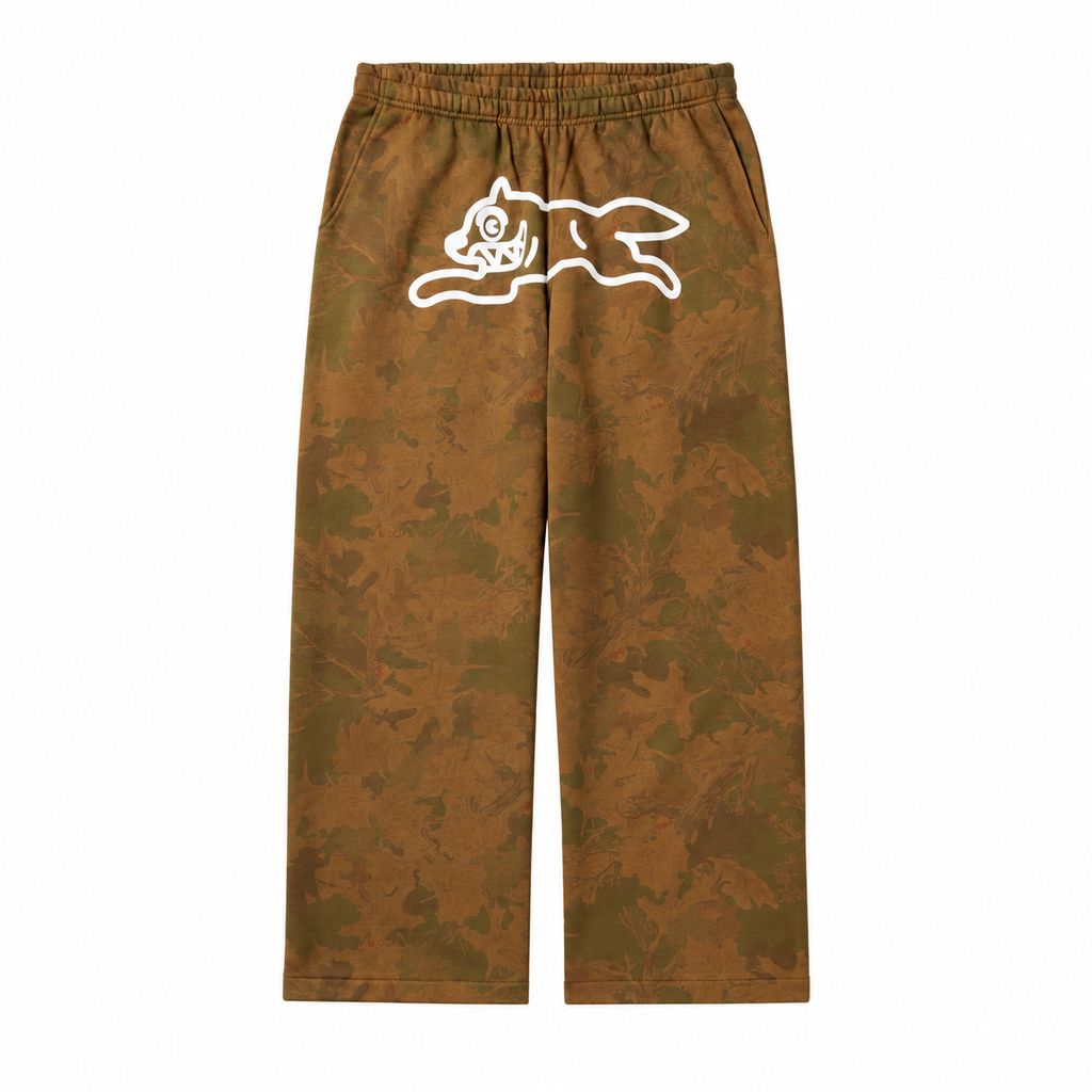 WOODROW PANT LEAF CAMO - front flat lay on white