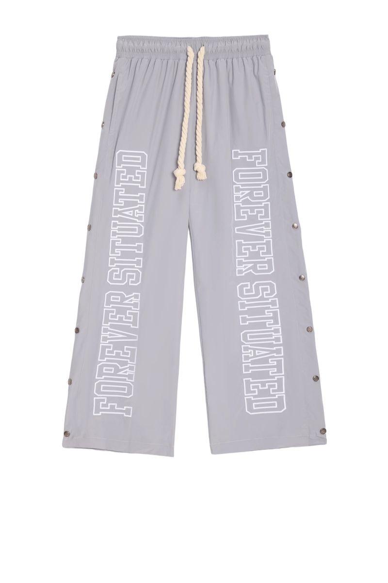 NYLON TRACK PANTS GREY