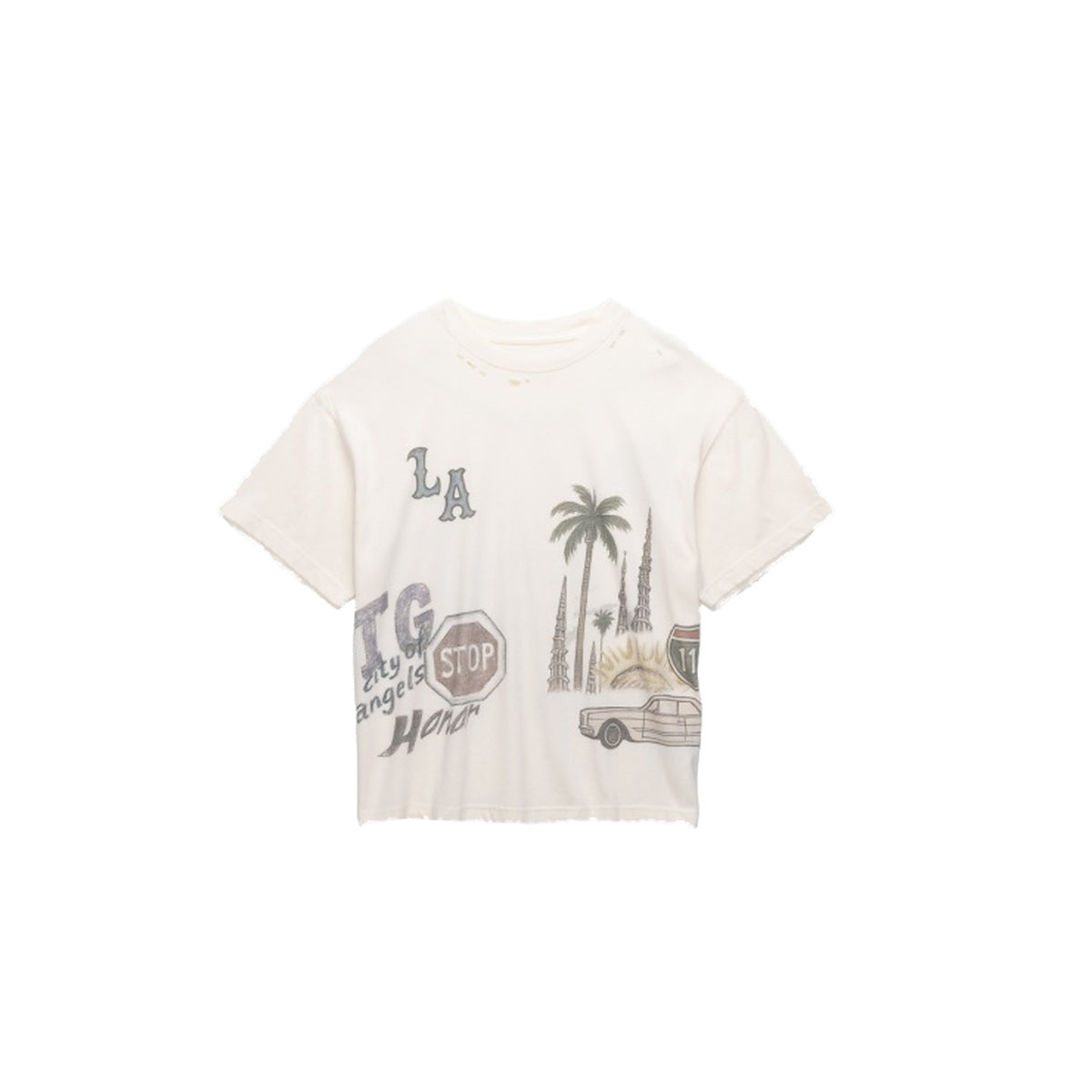 HONOR THE GIFT | ALL OVER LOS ANGELES TEE - BONE
