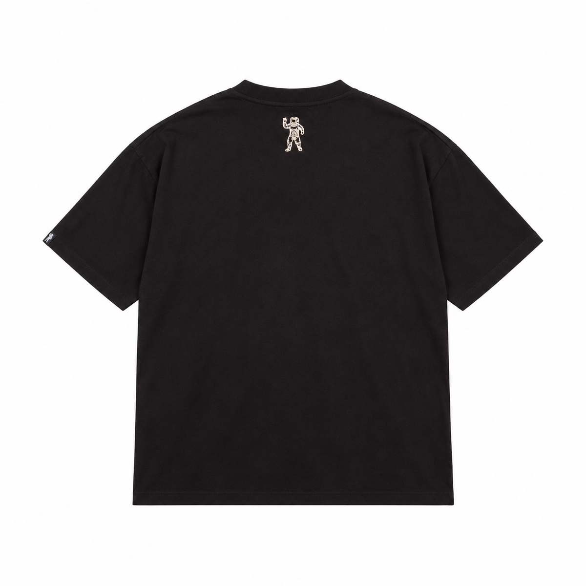 Billionaire Boys Club BB SNOWGLOBE OVERSIZED T-SHIRT in Black, back flat lay at ICON Clothing