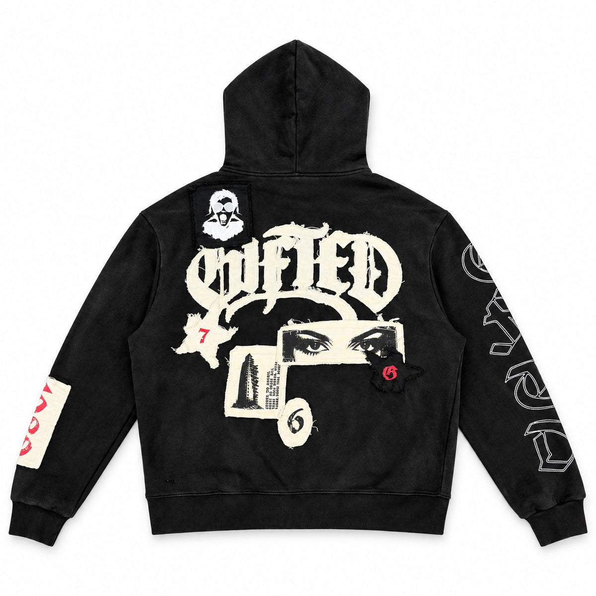 GFTD LA 1989 Black Zip Hoodie - back view