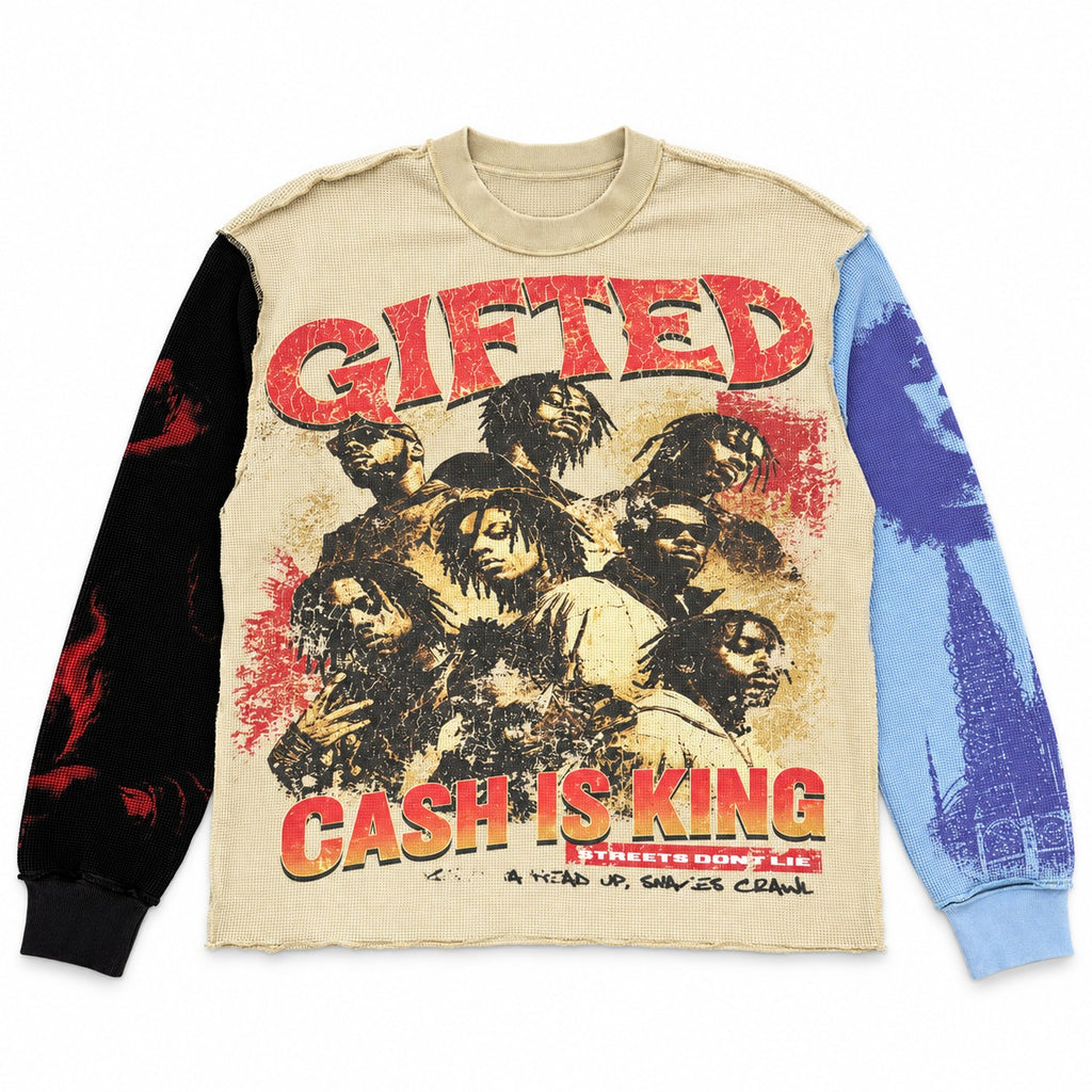 GFTD LA Cash King Mink Long Sleeve Tee - front view