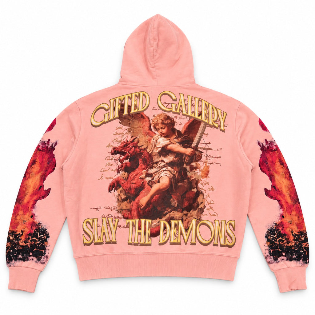 GFTD LA Demon Slayer Pink Hoodie - back view