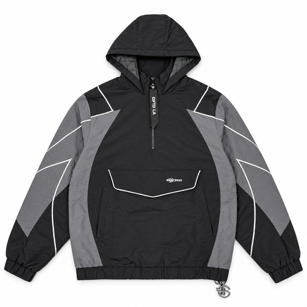 GFTD LA Gifted Storm Black Hooded Jacket - front view