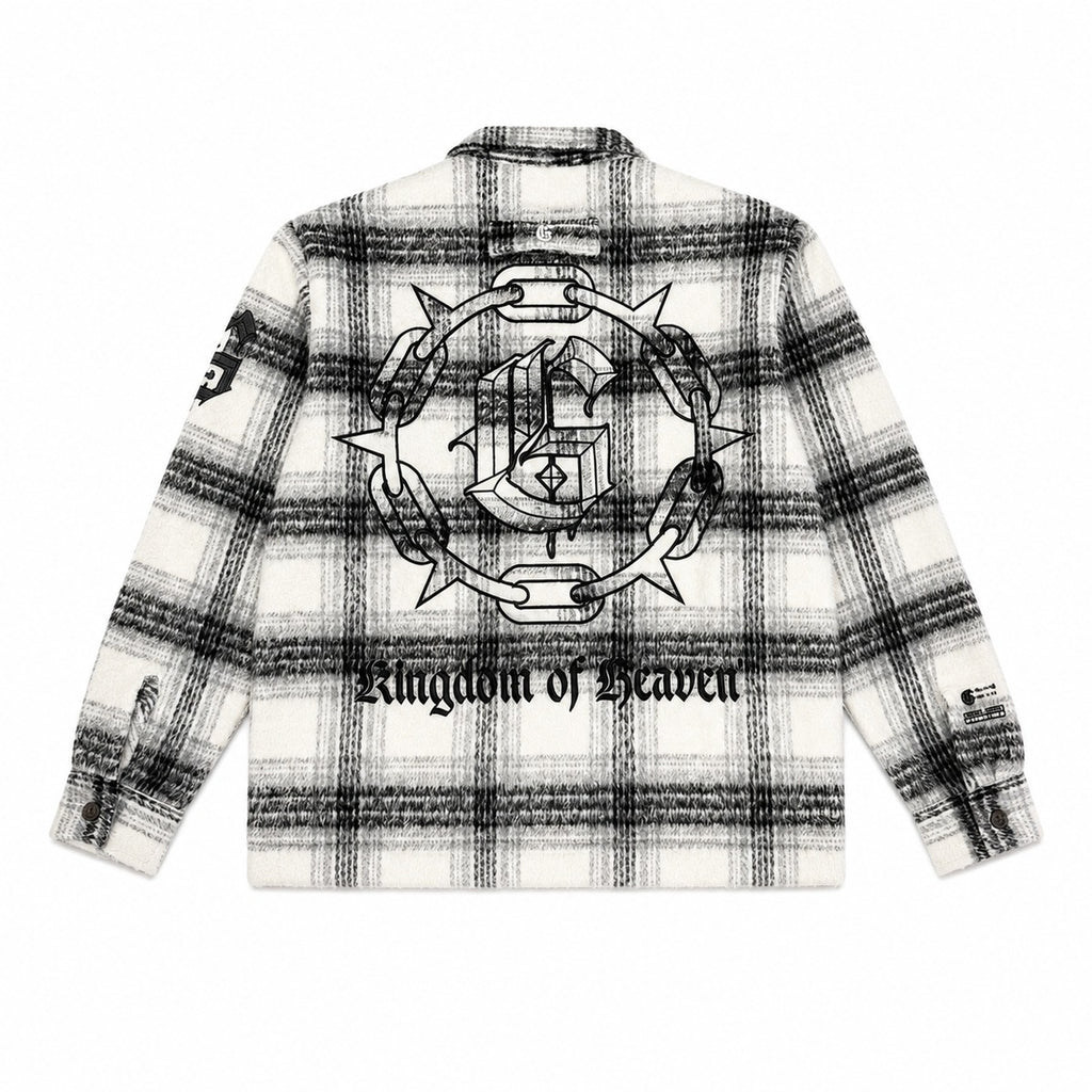 GFTD LA Kingdom Black Plaid Jacket - back view