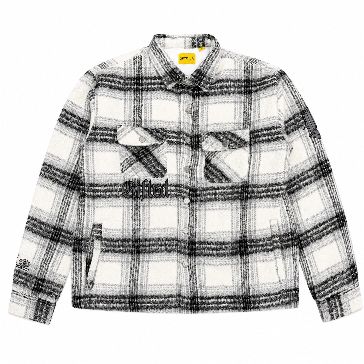 GFTD LA Kingdom Black Plaid Jacket - front view