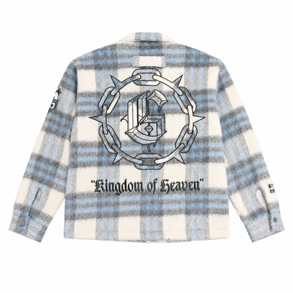GFTD LA Kingdom Blue Plaid Jacket - back view