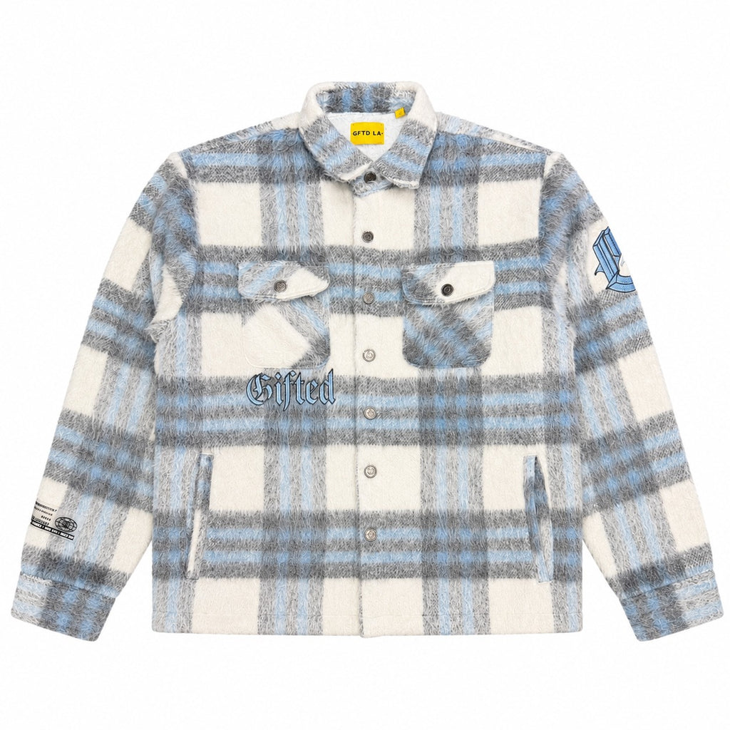GFTD LA Kingdom Blue Plaid Jacket - front view