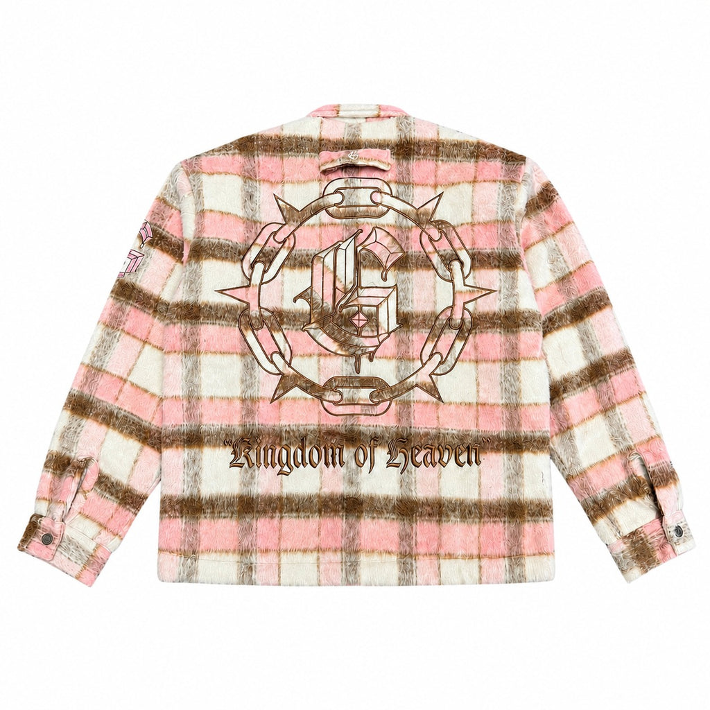 GFTD LA Kingdom Pink Plaid Jacket - back view