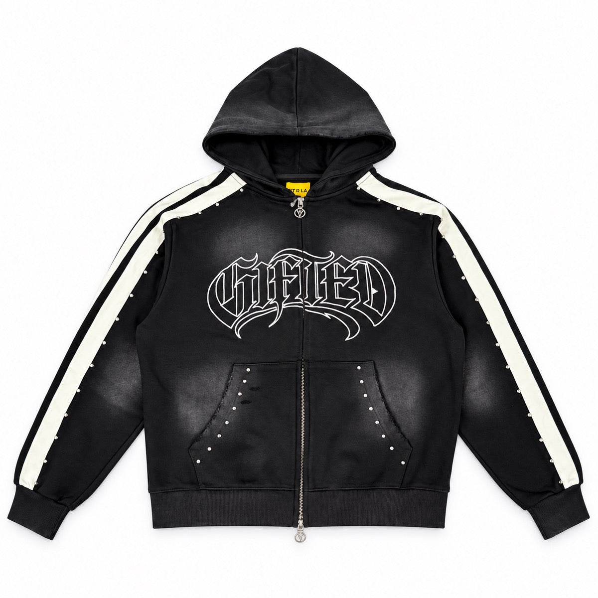 GFTD LA Players Black Zip Hoodie - front view