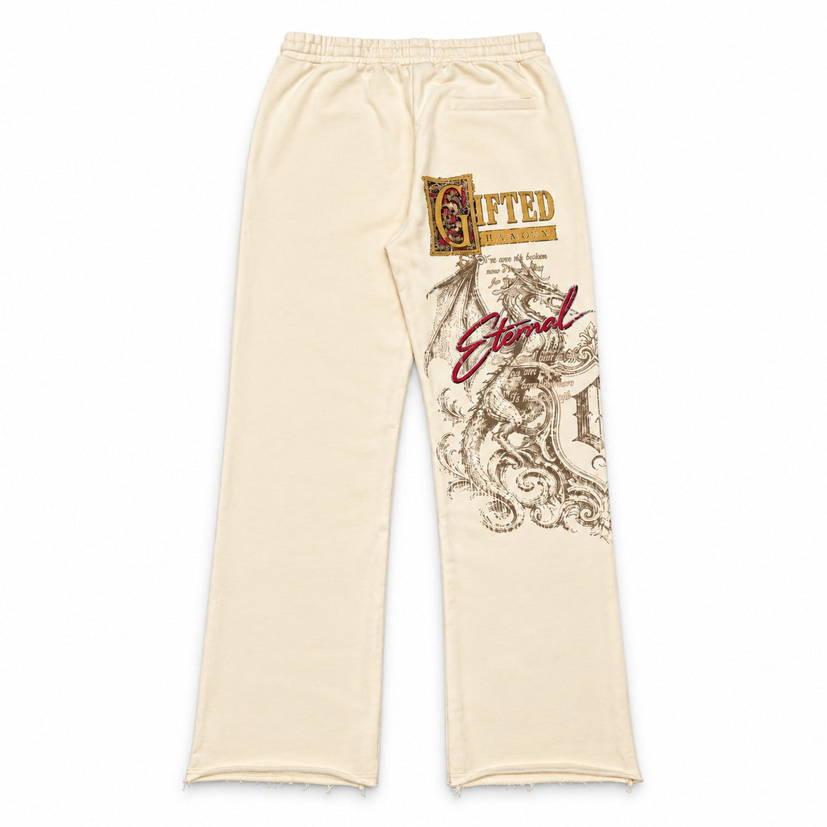 GFTD LA World of Chaos Cream Pants - back view