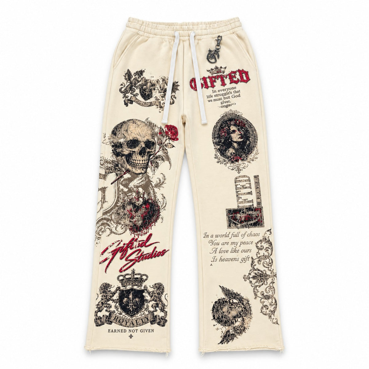 GFTD LA World of Chaos Cream Pants - front view