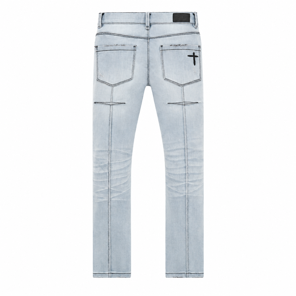 icon rta kids carlo skinny jeans blue back