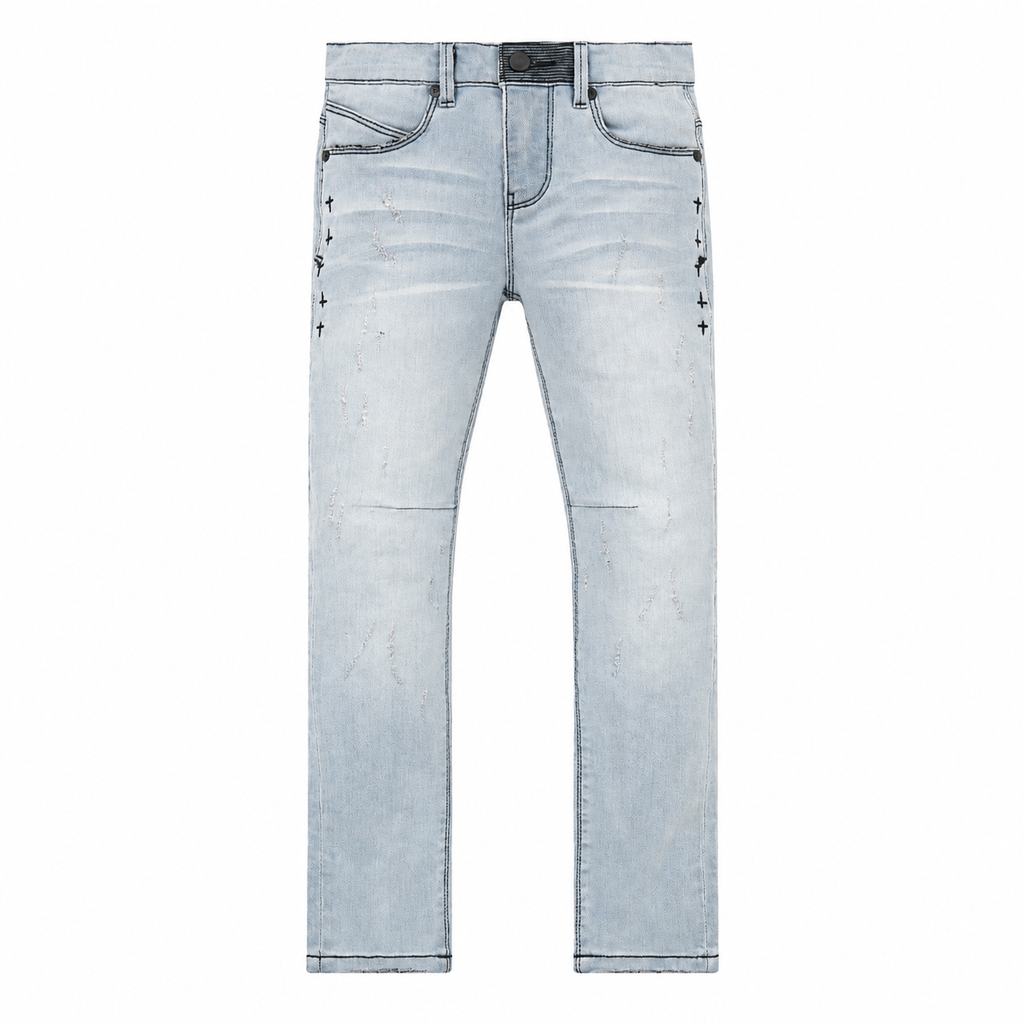 icon rta kids carlo skinny jeans blue front
