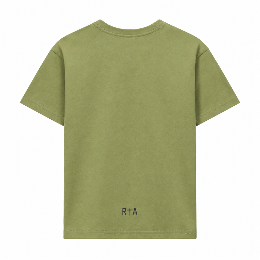 icon rta kids lawson money tee green back
