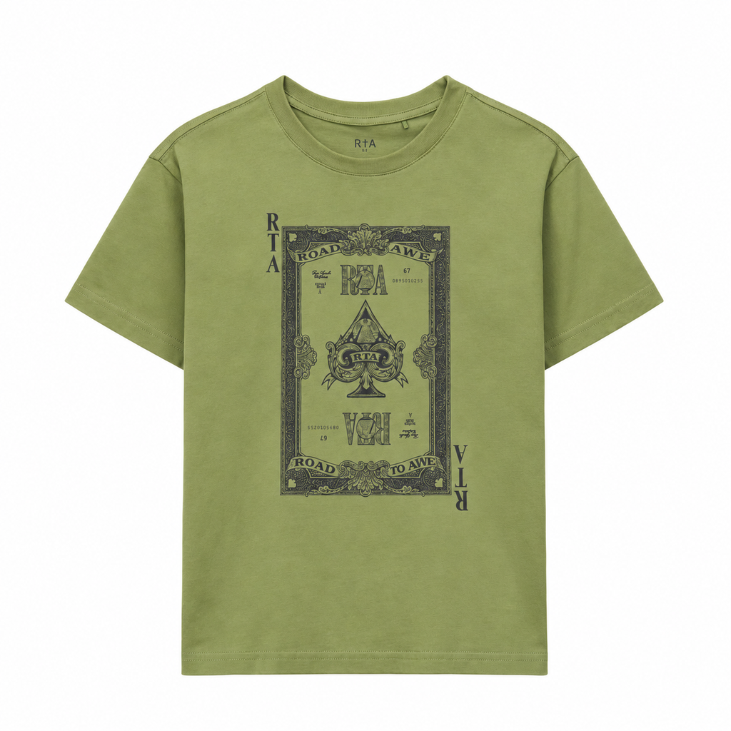 icon rta kids lawson money tee green front
