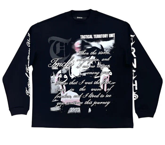 TRNCHS| KHANDAQ BLACK TEE