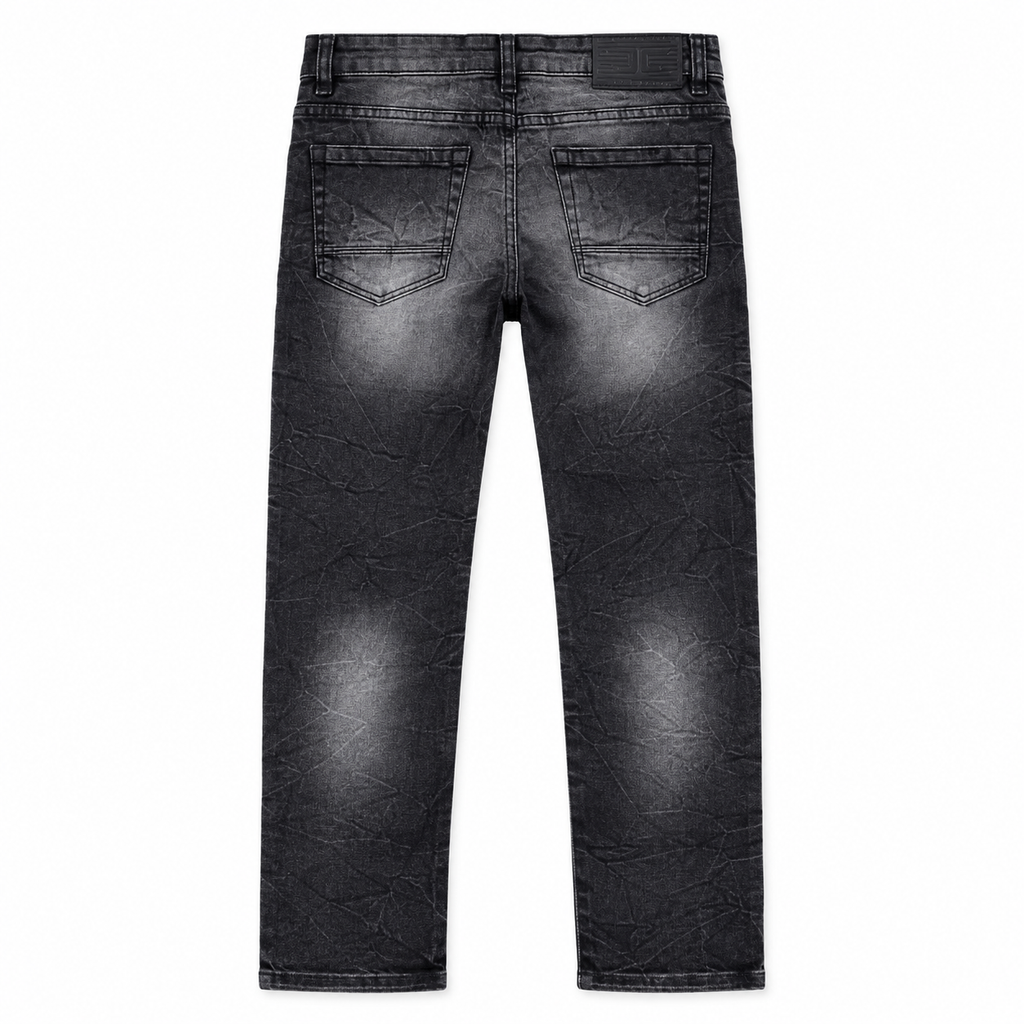 Jordan Craig kids washed black distressed jeans - back