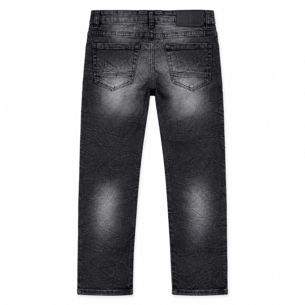 Jordan Craig kids washed black distressed jeans - back