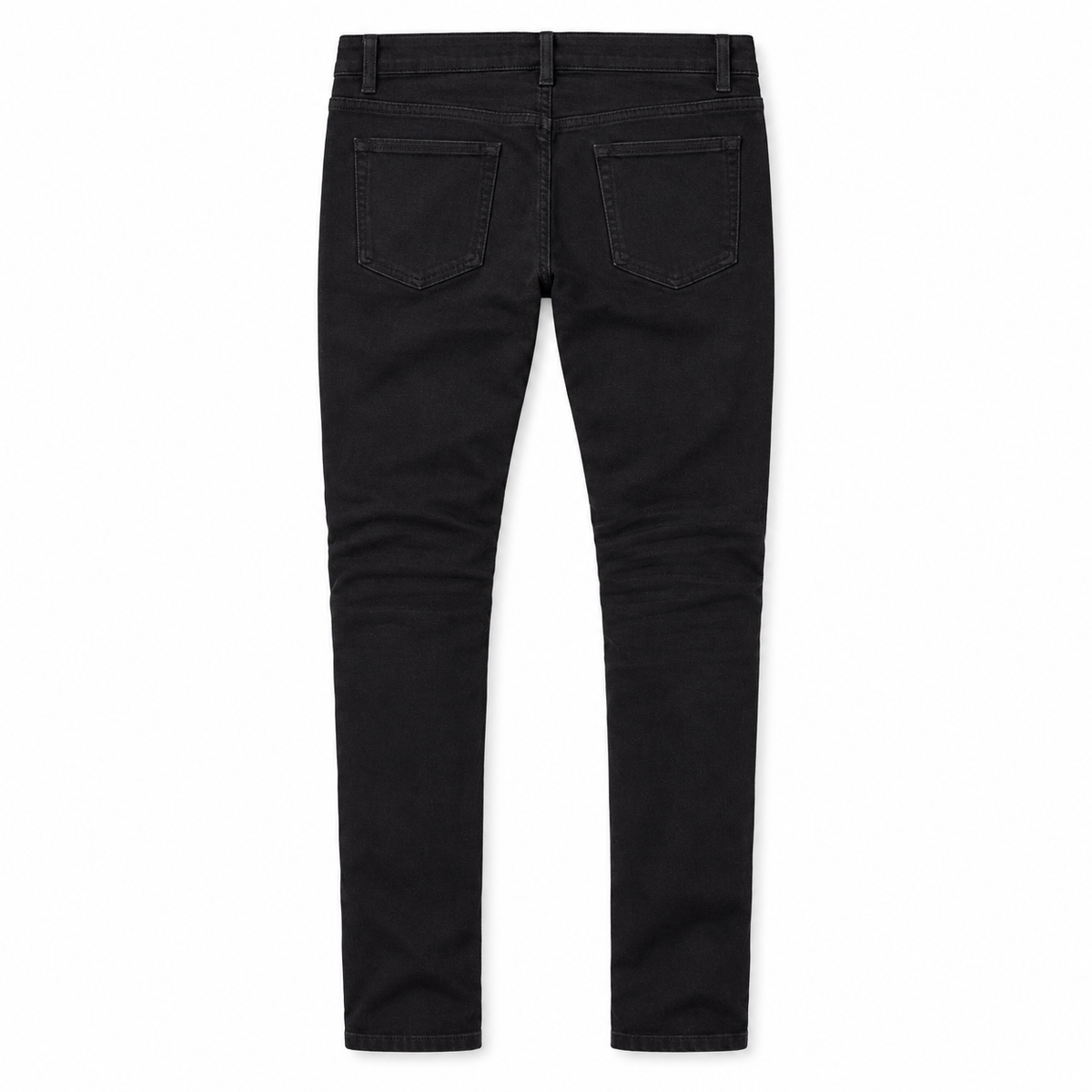 VALABASAS STAB JET BLACK SKINNY JEANS Jet Black back flat lay