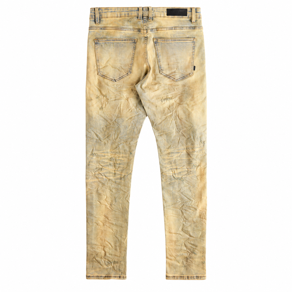 DAVID SKINNY JEANS - SAND BLAST - back flat lay