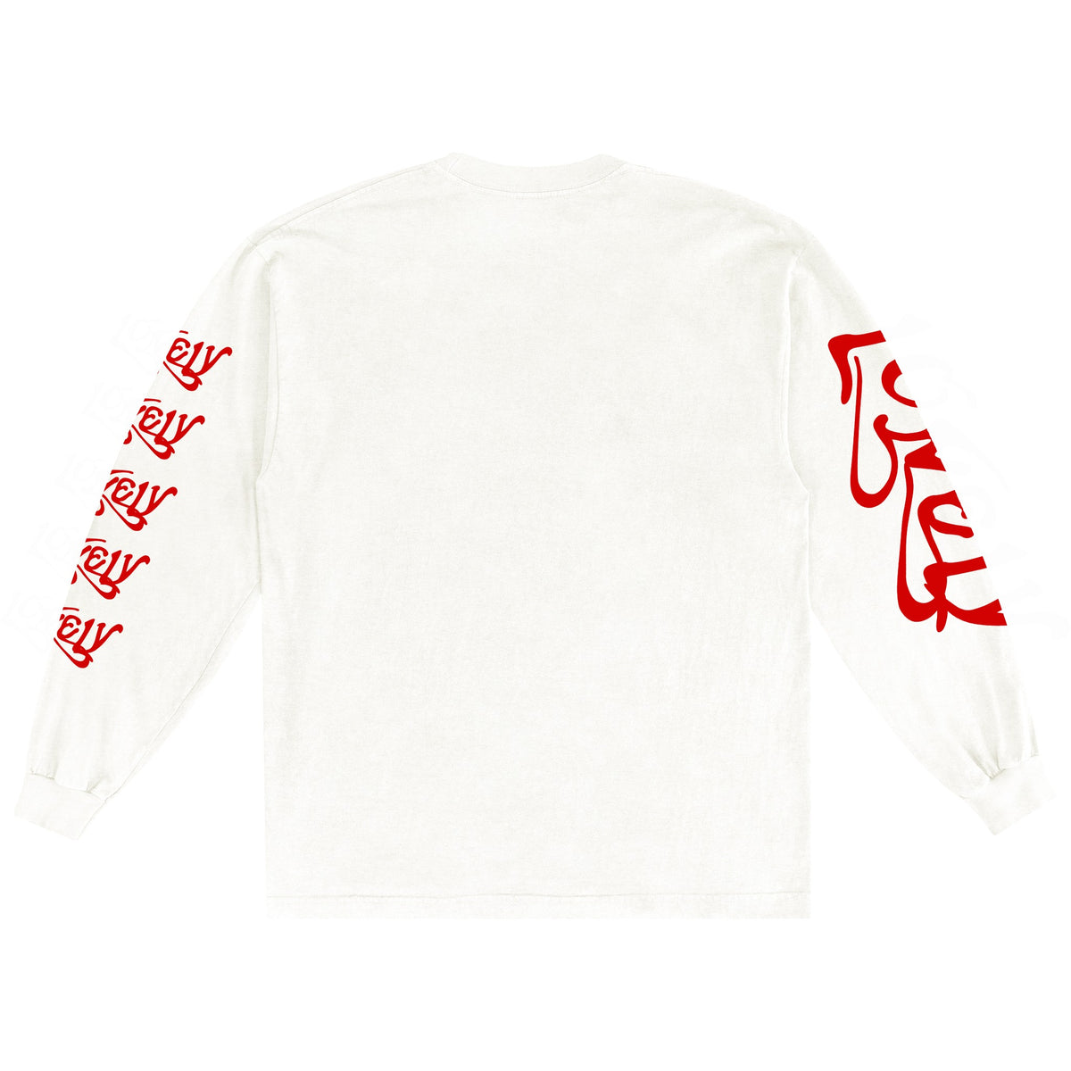 LONELY HEARTS CLUB THANK GOD WE ARE NOT FOREVER PREMIUM LONG SLEEVE T-SHIRT - OFF-WHITE - Back flat lay