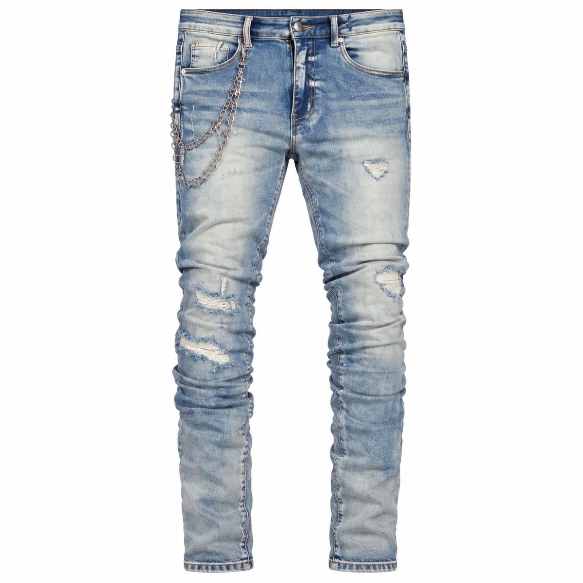 MELEE | CAPULET SKINNY JEANS - COLD WASH front flat lay on white