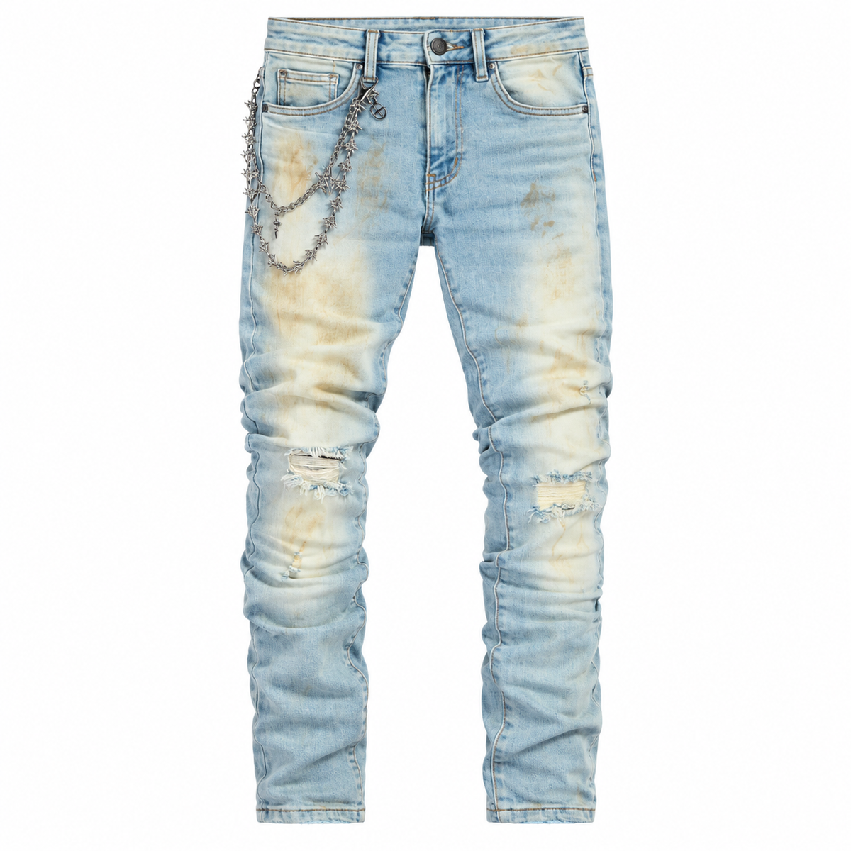 MELEE | RECESS SKINNY JEANS - BLUE EARTH front flat lay on white